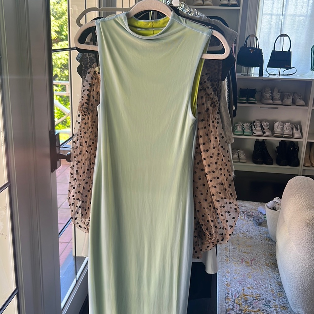 Silence and Noise Mesh maxi dress mock neck size M worn once